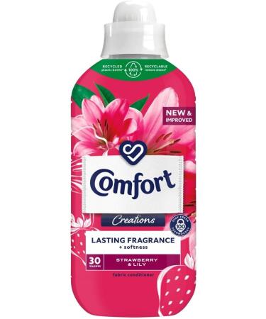 Comfort Creations Fabric Conditioner with Stay Fresh Technology Mixed Scent Bundle: Strawberry & Lily 30washes 900ml + Passion Bloom 30washes 900ml + Gift for You: Organza Small Bag Size: 9x7x0.1cm - Buy Online on GoSupps.com