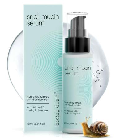 96% Snail Mucin Serum with Niacinamide, Snail Serum for Face, Hydrating Serum Snail Mucin Essence Face Serums for Anti Aging Serum (3.34 Fluid Ounces) 3.34 Fl Oz (Pack of 1)