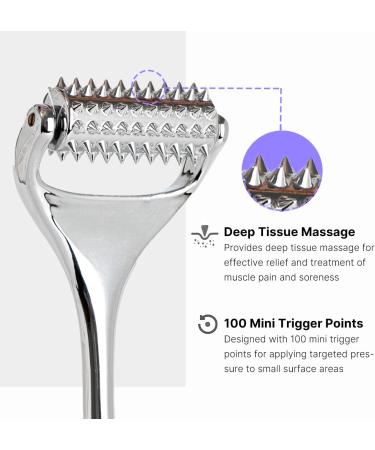 QooWo Acupressure Roller | Acupuncture Massage Roller for Neck Head Hand Pain Relief & Muscle Relaxation - International Shipping Available - Buy Online on GoSupps.com