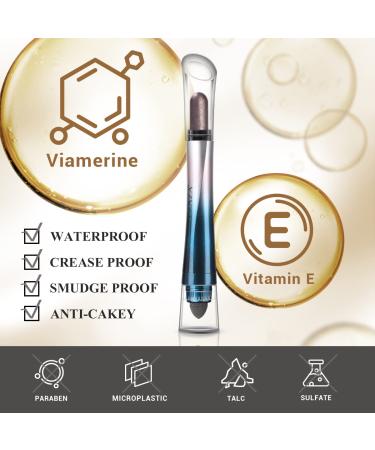 LUXAZA 24H Longwear Eyeshadow Stick - Shimmer Cloud Gray - Waterproof Eye Shadow Pen for Smoky Eye Makeup - 1PCS - Buy Online on GoSupps.com