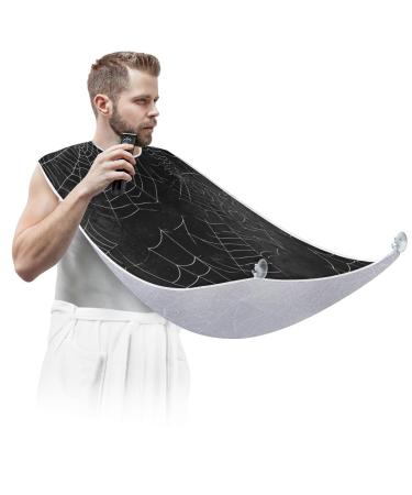 Winter Red Train Beard Bib Apron Beard Hair Catcher for Men Shaving Fathers Day Anniversary Christmas Gifts for Dad Husband Beard Bib with 2 Suction Cups