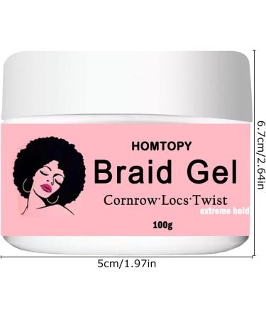 Braid Gel - Edge Braid Balm Lock Gel Tames and Smooths Frizz Strong Hold Hair Gel for All-Day Locks Edge Braid and Twist Styling Hondony - Buy Online on GoSupps.com