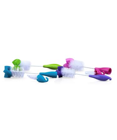 Nuby 2-Pack Bottle and Nipple Brush with Sponge Tip  Colors May Vary 2 Count (Pack of 1) Fuchsia/Purple - Buy Online on GoSupps.com