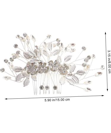 DOITOOL Bridal Hair Comb Hair Comb Bride Wedding Decor Rhinestone Decor Rhinestone Headpiece for Women Wedding Decoration Exquisite Hair Comb Pearl Decor Tiara Rose Hair up Alloy - Buy Online on GoSupps.com