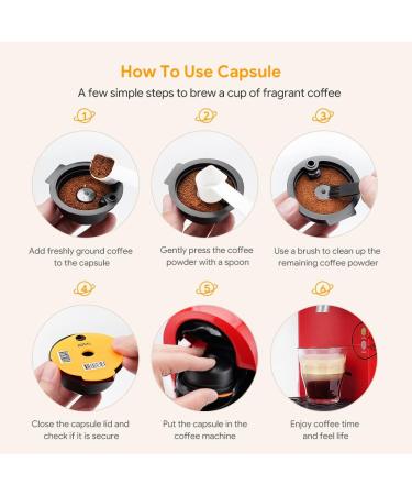 HAILASRE Coffee capsule 180 ml refillable coffee capsule for Tassimo reusable refill capsule coffee capsule coffee filter for Tassimo D - Buy Online on GoSupps.com