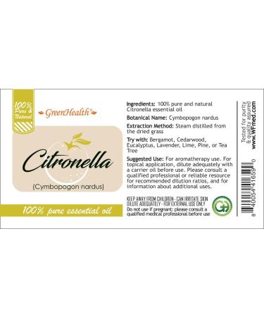 Citronella 100% Pure Essential Oil 8oz - Buy Online on GoSupps.com