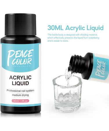 PEACECOLOR 2 x 30m Acrylic Nail Liquid for Acrylic Powder Professional Monomer Liquid for Acrylic Nail Non-Yellowing AC-28 - Buy Online on GoSupps.com