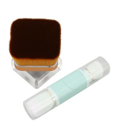 Double Ended Makeup Brush Soft Hair Liquid Foundation Brush to Prevent Deformation 2 Pieces for Home Use