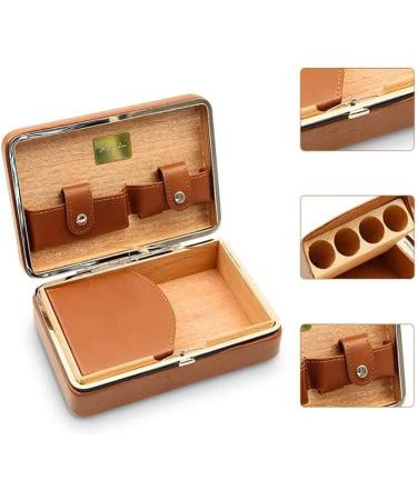Cigar Boxs Cigar Case Cigar Box Cigar Humidor Leather Humidor Travel Cigar Case Portable Cigar Humidor Box with Humidifier Cow Leather and Classic Fit 4 Cigars - Buy Online on GoSupps.com