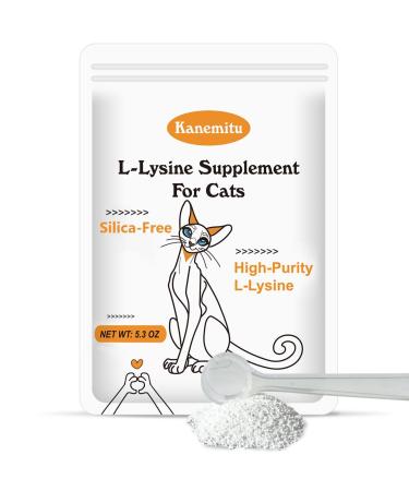 Lysine for Cats Micro Granulated L-lysine Supplement Immune Support L Lysine Kitten Eye Sneezing Runny Nose Relief Squinting Watery Eyes Llysine Silicon Dioxide Free 5.3OZ