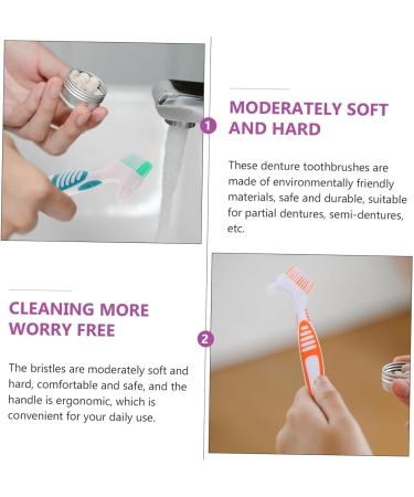 Minkissy 8 STK Denture Cleaning Brushes - Easy Care for Prosthetics & Household Cleaning - Buy Online on GoSupps.com