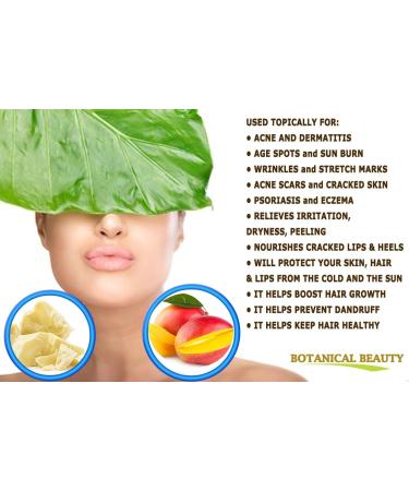 Botanical Beauty 100% Pure Mango Butter - Raw Virgin Refined Natural Skin Moisturizer (8.46 oz) for Lotions Creams & Hair Products - Global Shipping Available - Buy Online on GoSupps.com