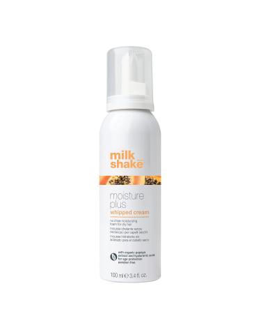 milk_shake Moisture Plus Whipped Cream No Rinse Moisturizing Foam For Dry Hair Tropical Papaya 3.4 Fl Oz (Pack of 1)