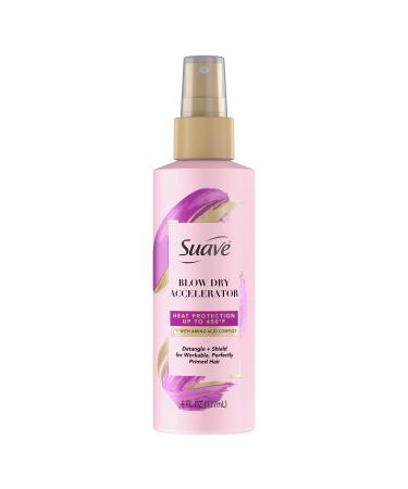 Suave Pink Blow Dry Accelerator Hair Heat Protector Heat Protecting Spray Heat Protectant Spray and Detangler 6 oz - Buy Online on GoSupps.com