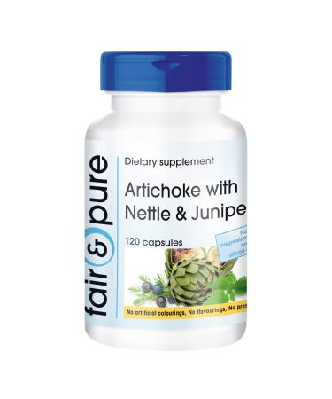 Fair & Pure - Artichoke Extract with stinging Nettle and Juniper Berry - Vegan - 120 Capsules