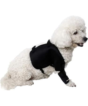 VEraiz Black Dog Knee Support Pet Knee Injury Postoperative Recovery Aids Pet Brace Heals and Prevent Injuries for Loss of Stability from Arthritis (Front Left L) Front Left L