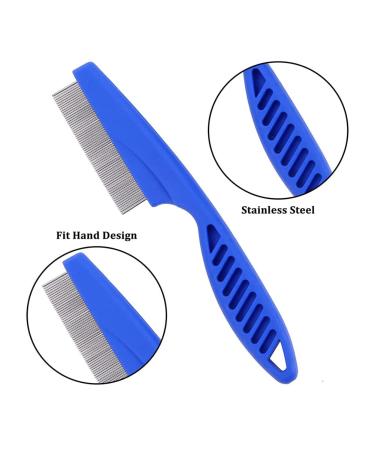 Premium 6-Part Pet Grooming Massage Comb Set for Cats & Dogs - Effective Flea Lice & Tick Removal Tools - Buy Online on GoSupps.com