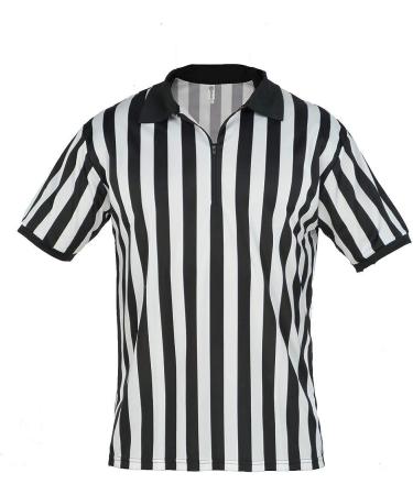 Mato & Hash Men's Referee Shirt/Umpire Jersey - 4X-Large Black/White - For Officiating and Costumes - Buy Online on GoSupps.com