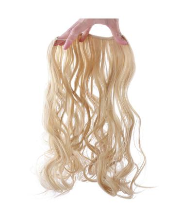 Shop Silk-Co Adjustable Rubber Band Hair Extensions - 50cm Golden & Bleaching Blonde | Invisible Cord Corrugated Synthetic Hair for Women - Buy Online on GoSupps.com