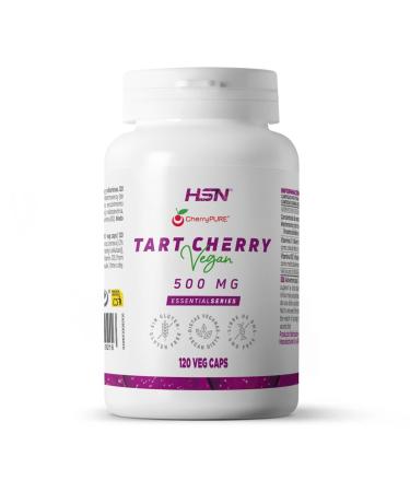 HSN HSN Tart Cherry 500mg (Montmorency Acid Cherry) | 120 Vegetable Capsules - CherryPURE Raw Material - Standardized 2% Proantho