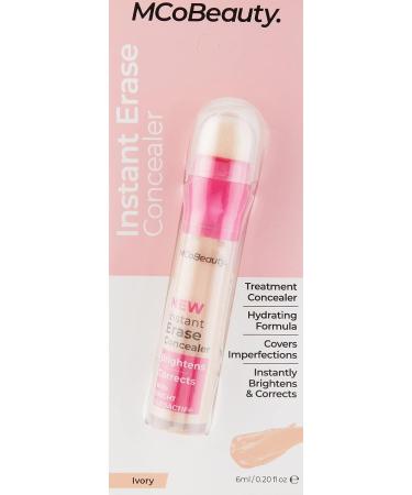MCoBeauty Instant Eraser Concealer - Full Coverage Brightening & Smoothing - Ivory 0.2 Oz - Buy Online on GoSupps.com