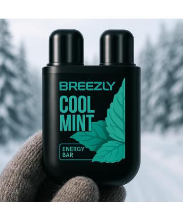 BREEZLY Nasal Stick | Cool Mint | Enhanced Breathing + Natural Energy | Cooling Mint Sensation | Essential Oils + Menthol - 4 Pack Nasal Sticks - Buy Online on GoSupps.com