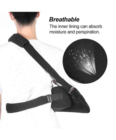 Shoulder Brace & Abduction Sling - Rotator Cuff Support & Immobilizer for Arm Injury - Adjustable Black Arm Sling - Buy Online on GoSupps.com