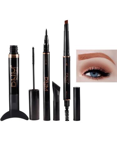 Eyeliner and Mascara Set - Eyelash Mascara Eyeliner and Eyebrow Pencil - Slender Brush Head Instantly Lengthen Eyelashes Highly Pigmented Professional Eye-Makeup Smudgeproof 03# - Buy Online on GoSupps.com