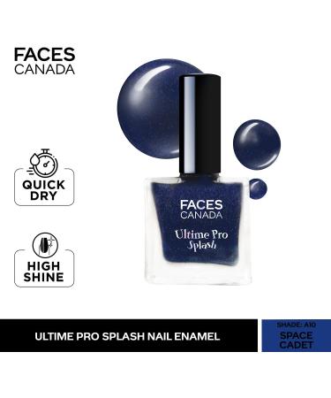 FACESCANADA Ultime Pro Splash Nail Enamel - Space Cadat A10 8ml | High-Shine | Glossy Finish Nail Polish For Women | Quick-Drying | Chip-Resistant | Smooth Application | Festive Collection | Limited - Buy Online on GoSupps.com