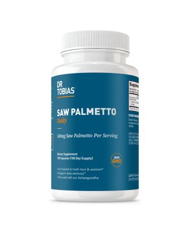 Dr. Tobias Saw Palmetto Supplement Supports Urinary Health Hormonal Balance Prostate Health & Hair Vitality Saw Palmetto for Men & Women 500mg Per Serving - 100 Capsules 100 Servings