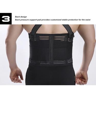 Adjustable Back Brace - Elastic Lumbar Support Belt - Breathable Back Brace For Men Lower Back Lumbar Support Pad All-Round Waist Protection For Comfort - Buy Online on GoSupps.com