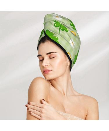 St. Patrick's Day Microfiber Hair Towel - Soft Super Absorbent Coral Velvet Wrap for Long Curly Thick Hair - Buy Online on GoSupps.com