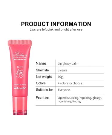 4 Pcs Moisturizing Fruit Lip Balm Set - Plumping Lip Gloss & Serum Lip Treatment | Skincare Lip Care Gifts for Women - Grape Peach Berry Grapefruit - Buy Online on GoSupps.com