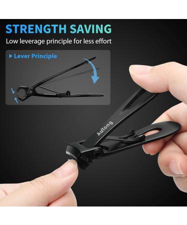 Nail Clippers Set for Extra Thick Nails 16.5mm Wide Jaw Opening Fingernail Clippers Stainless Steel Toenail Clippers Set with Nail File Large Sharp Nail Cutter Kit for Men Women and Elderly - Buy Online on GoSupps.com
