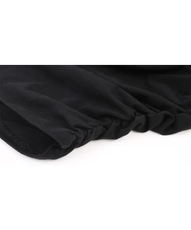 ZUMIY Maternity Cami Shirt - Women's Cotton Round Neck Ruched Waist Top in Black - Buy Online on GoSupps.com