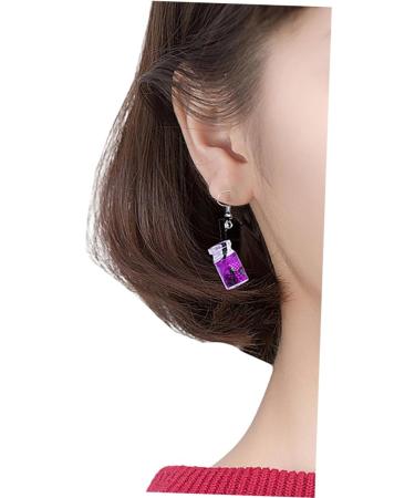 1 Pair Ear Dangle Funny Earbob Drop Earrings for Women Earings for Women Pendant Fruit Red Girl 4.5X0.8cm Purple - Buy Online on GoSupps.com
