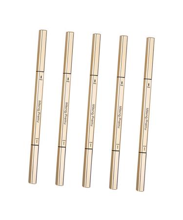 BIUDECO 5pcs Double Ended Eyebrow Pencil Women Eyebrow Pencils Waterproof Eyebrow Pens Eyebrow Ink Plastic