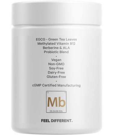 Codeage M-Burn Optimized Supplement - Decaffeinated Green Tea Std. to 50% EGCG Berberine Akkermansia Vitamin B12 - Probiotics - Vitamins - 60 Capsules - Buy Online on GoSupps.com