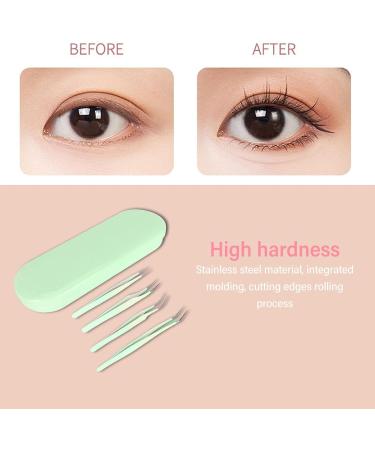 DIY Eyelash Applicator Tool Set | Stainless Steel Tweezers & Scissors for Eyelash Extensions | Green Lash Cluster Tweezers & Eyebrow Curler - Buy Online on GoSupps.com