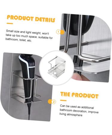 Fomiyes Stainless Steel Razor Hanger - Electric Shaver Wall Holder & Toothpaste Organizer - Durable Metal Rack for Bathroom Storage - Buy Online on GoSupps.com
