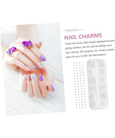 Ipetboom 1 Box Nail Drill 3d Nail Decals Metal Nail Tips Manicure Jewelry Nails Decoration Nail Art Decorations Nail Charms Nails Accessories Ornament Metal Steel Boxed Steel Ball 13X5X1cm Silver - Buy Online on GoSupps.com