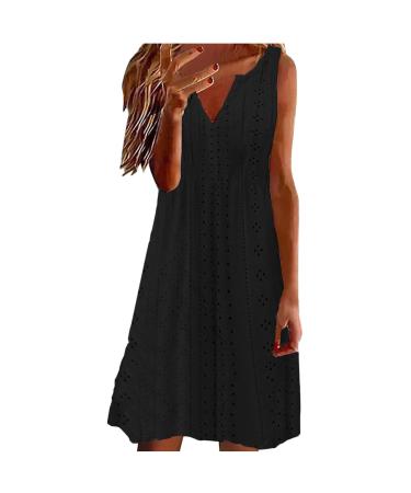 Womens Summer Stripe Maxi Dress Short Sleeve V Neck Casual Loose Long Beach Split Dresses Fit and Flare Dress E-black Large