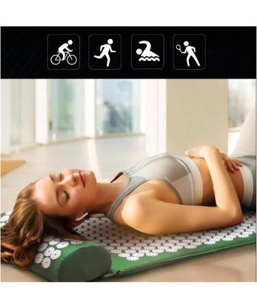 Buy Dunlap Massage Pillow - 6 Types for Stress Relief & Back Pain - Acupuncture & Relaxation - Green with Bag - International Shipping Available - Buy Online on GoSupps.com