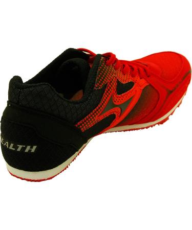 HHEALTH Track Spike Running Sprint Shoes - Breathable Lightweight Athletic Shoes for Boys, Girls, Men, and Women - Blue & Red - Size 6 Women/6 Men - Buy Online on GoSupps.com