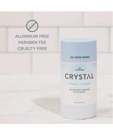 Crystal Magnesium Solid Stick Deodorant 2.5 oz - Aluminum Free, Baking Soda Free, Non-Irritating Odor Protection for Men and Women - Buy Online on GoSupps.com