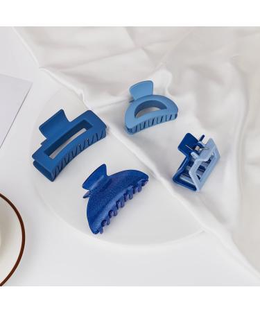 LILIE&WHITE 4 Pack Blue Hair Claw Clips - Large and Medium Rectangle Clips for Women - Strong Hold Non-slip Hair Accessories - Buy Online on GoSupps.com