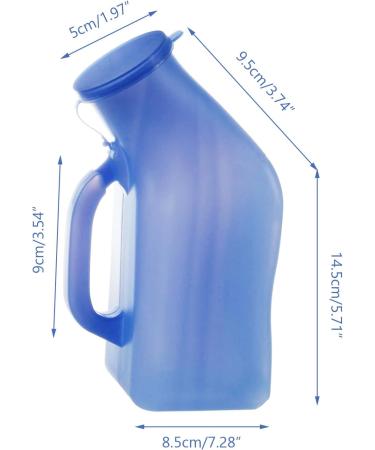 Urinal For Men Male Portable Urinal Pee Bottles Home Urinal Potty Thick Firm Urine Bottle with Lid for Men 1L - Buy Online on GoSupps.com