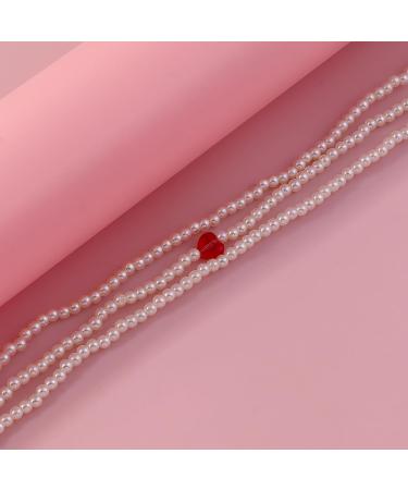 KUAIYIJU Stylish Love Pendant Necklace - Elegant Layered Pearl Clavicle Chain for Trendy Ladies | International Shipping Available - Buy Online on GoSupps.com