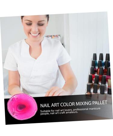 Ipetboom Nail Art Palette Tray - 7x6cm Red Agate Resin Mixing Palette for Manicure & Nail Color Mixing Accessories - Buy Online on GoSupps.com