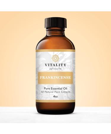 Vitality Extracts Frankincense Essential Oil 4oz | Boswellia Serrata | Aromatherapy & Skin Care for Natural Calm Stress Relief & Yoga Comfort - Buy Online on GoSupps.com